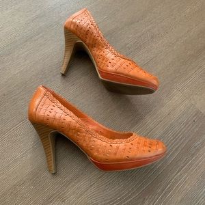 4” orange heels